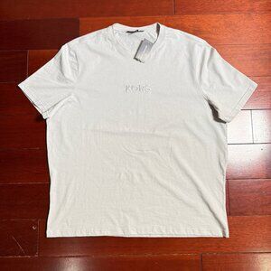 Michael Kors Men’s XXL Solid T-Shirt Chest Logo Patch Pearl Grey NWT